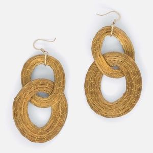 Noonday  Eldorado  Woven Gold Hoop Earrings